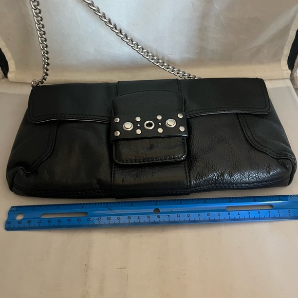 Banana Republic leather studded flap clutch purse - Picture 8 of 9